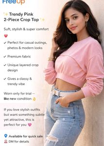 Cute Pink Cropped Sweatshirt
