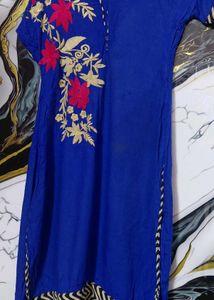 Royal Blue Embroidered Kurta only ...