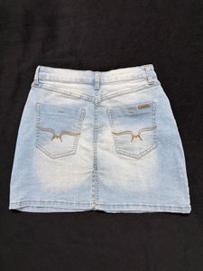 Light Wash Denim Mini Skirt