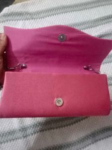 Pink Beaded Clutch
