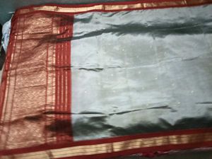 GentlyUsed DharmavaramPattu GreyWithRedBorder Sare