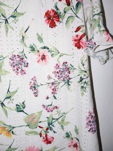 Floral Print Ruffle Sleeve Top