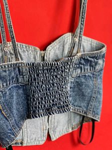 Denim Corset Top