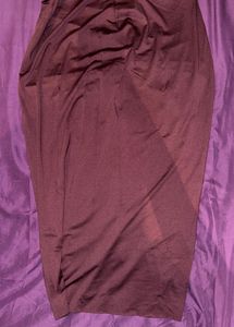 Elegant Ruched wine Skirt