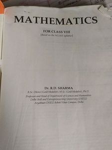 RD SHARMA class 8 New Edison With Cover