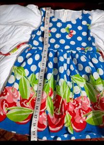 Blue Cherry Polka Dot Frock