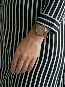 Black &amp; White Striped Women’s Kurti / Top – 3/4 Sl