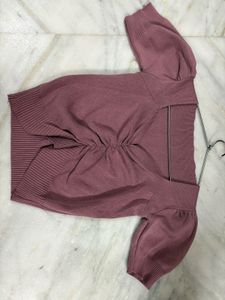 Stylish Ruched Puff Sleeve Top