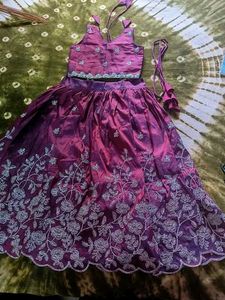 Purple Lehenga For Kids