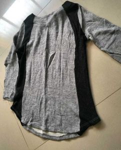 Stylish Grey &amp; Black Long Sleeve Top