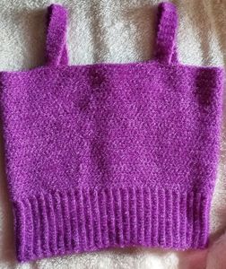 Crochet Top With Crochet Ribbon Hairtie