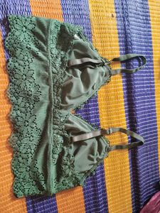 Lace Trim Sports Bra