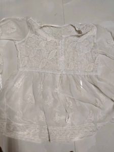 Elegant White Chikankari Kurti