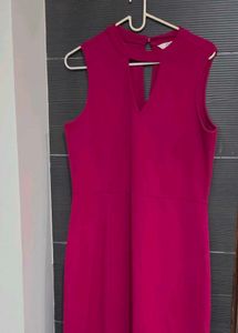 Pink long sleeves classy dress