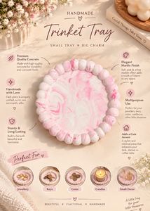 Pink Marble Trinket Dish