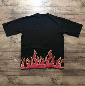 Black Flame Print T-Shirt