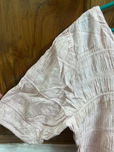 Light Pink Textured Tunic Top