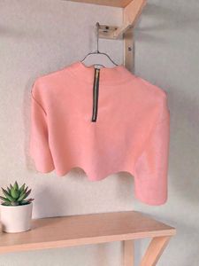 Velvet Cute Pink Crop Top