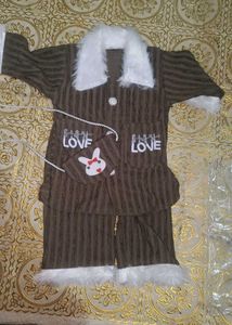 Cute Brown Striped Outfit