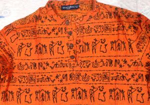 Orange Print Shirt✨