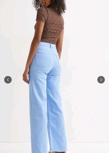 H&amp;M Blue wide twill jeans