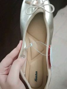 Bata Gold Ballerina Flats
