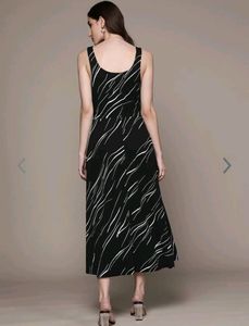 Black And White Macy's Alfani Dress Midi