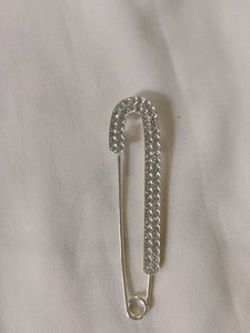 Sparkling Rhinestone Safety Pin Brooch