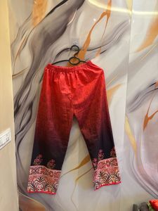 Red Floral Printed Kurta