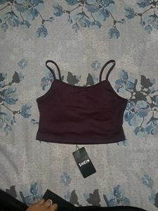 Shein Burgundy padded Tank Top