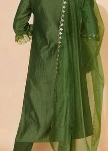 Green Kurta Set with Dupatta