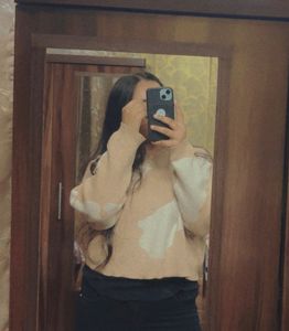 Cozy Cream &amp; White Patterned Sweater