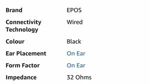 EPOS PC 8 USB A On-Ear Stereo Wired Headset