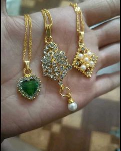 Elegant Gold Plated Pendants with Stones