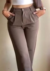 Brown Straight Pants