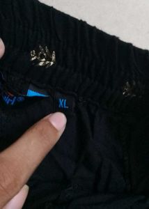 Black Skirt Type Plazzao With Gold Print