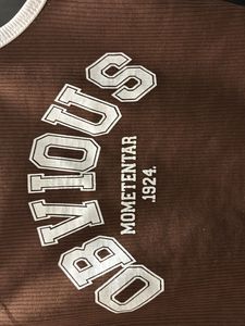 Brown Graphic Strappy Crop Top