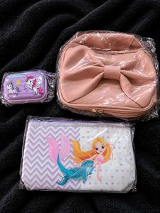 Cute Unicorn & Mermaid Pouches Set
