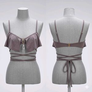 Ruffled Wrap Bikini Top