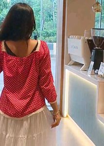🍓✨Chic Red Polka Dot top frock✨