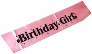Sash for Girl Theme Party Birthday