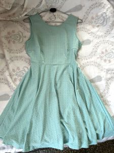 Mint Textured Fit &amp; Flare Dress