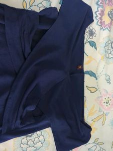 Chic Navy Blue Off-Shoulder Top