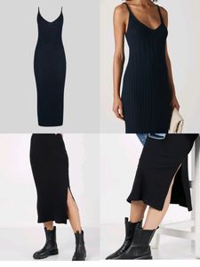 Double Slit With Rib Details Bodycon Dress ✨