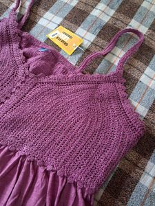 Crochet &amp; Ruffled Cami Top
