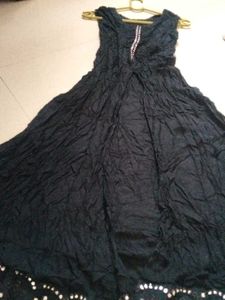Elegant Black Kurta Set with Embellishments Navrat