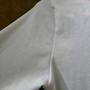 Ribbed Henley Long Sleeve Top