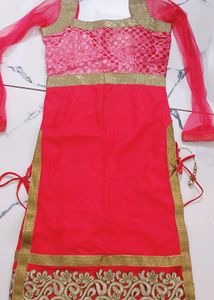 Pink embroidered kurta set