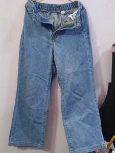 H&M Light Wash Wide Leg Jeans
