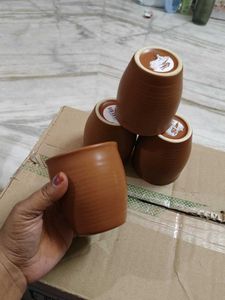 unused Terracotta Tea Cups - Set of 4